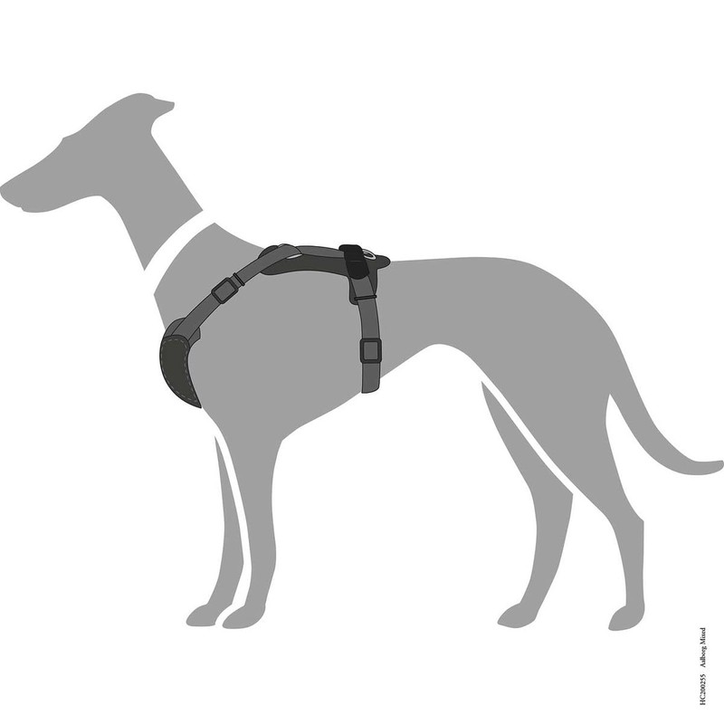 HUNTER AALBORG MIXED Dog Harness Black / Grey Cowhide Leather