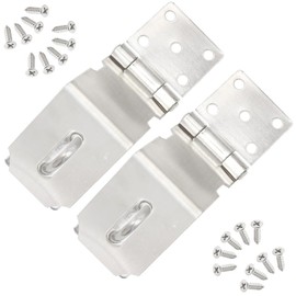 CEEYSEE 2 Pcs Door Hasp and Staple 4 Inch Gate Latch Stainless Steel Padlock Hasp 90 Degree Padlock Hasp with Screws for Gate,Window,Cabinet,Pet Cage,Crate,Shed (MK90)