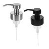 Gatuida 2pcs Reusable Stainless Steel Soap Dispenser Pump Top Replacement