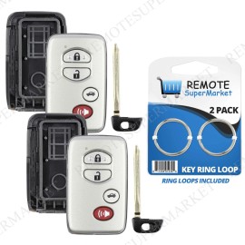 RemoteSuperMarket 2 Shell Case For 2007 2008 2009 2010 2011 Toyota Camry Keyless Remote Key Fob