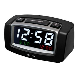 Acctim 15333 Celeus USB Smart Connector® Digital Alarm Clock in Black