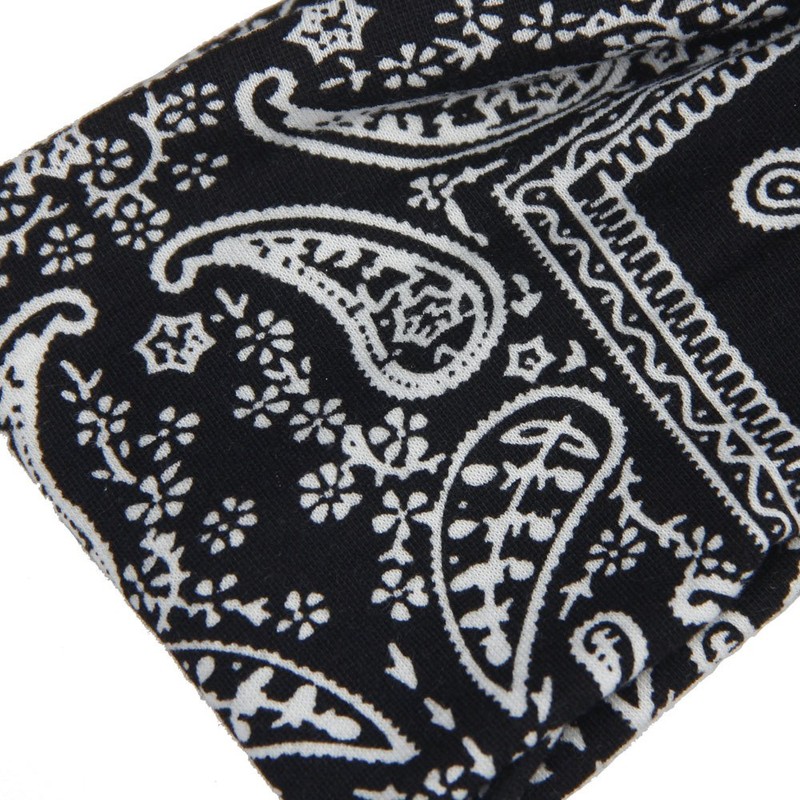 DINPREY Assorted Paisley Print Wide Bandana Knot Headbands Criss Cross