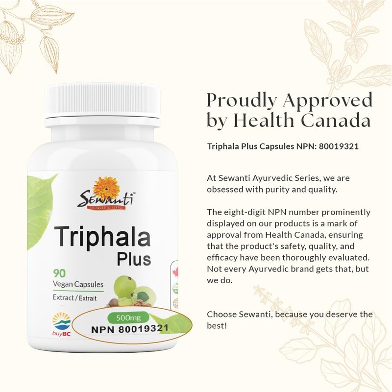 Sewanti Sewanti Triphala Plus 90 V-Capsules NPN 80019321 500mg