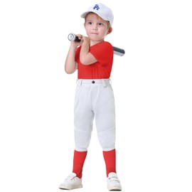 MIVEI 2T/3T/4T/5T to Youth Toddler Boys Knicker Baseball Pants Kids Gilrs Softball Tball Tee Ball Pant Belt Loops Side Piped