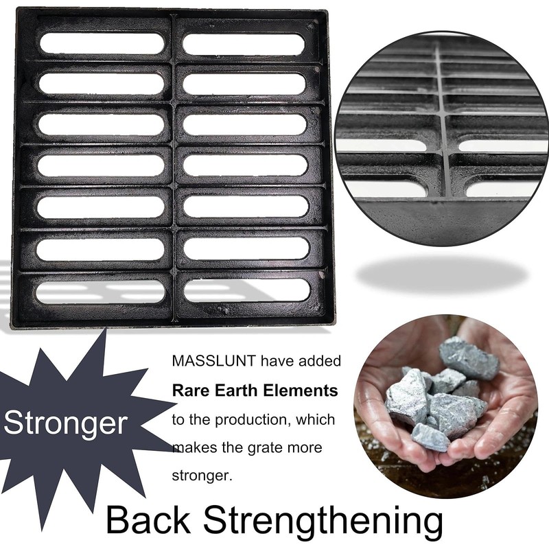 Cast Iron Drain Grate, 16x16 Outdoor Drain Cover, B125 Class