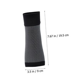 Healeved 2pairs Compression Ankle Sleeves for Joint Support Breathable Plantar Socks for Sprains and Tendonitis Energizing Recovery for Men and Women Black