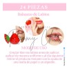 Caja De 24 Balsamos Fresa Para Labios Hidratante Forma Fresa