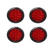 4 RED LENS 4" ROUND LED STOP TURN TAIL LIGHT