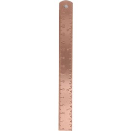 1pc Rose Gold Ruler, Metal Drawing Ruler,Unisex Learning Measuring Rulers Bookmark Stationery for School Office Math Geometry Gift Office and School Supplies Drafting Tools and Kits,Teaching Materials