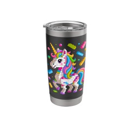 Unicorn Lover Master Builder Building Bricks Blocks Toy Kids Stainless Steel Insulated Tumbler