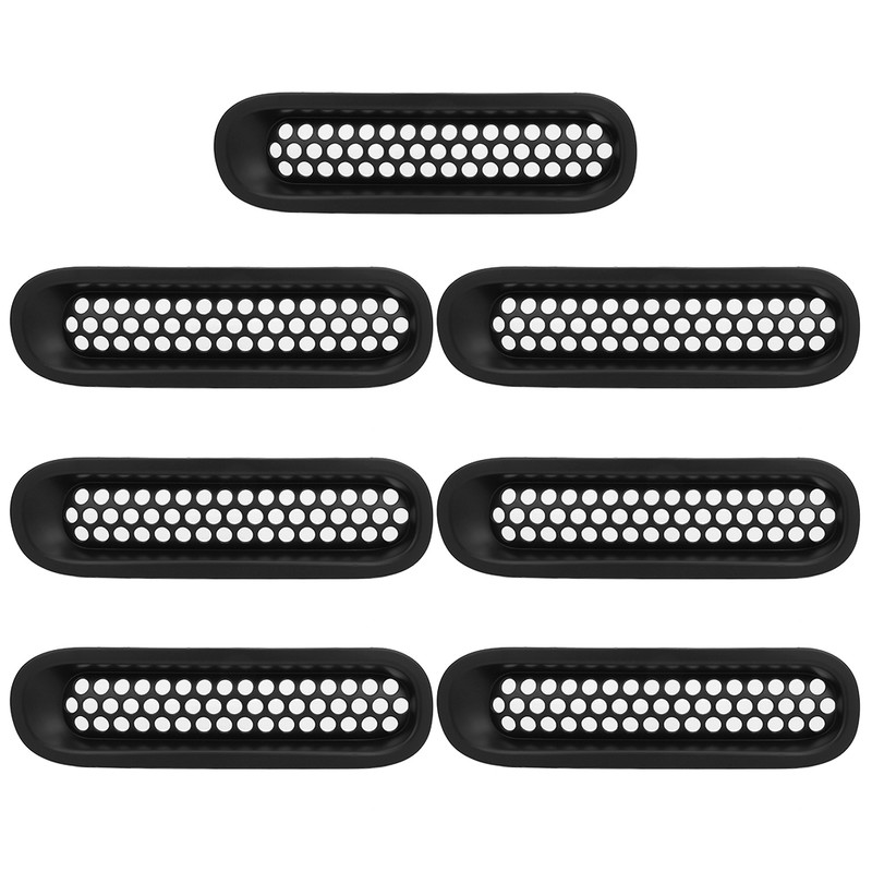 7pcs Clip On Front Mesh Grille Inserts Fits for Jeep