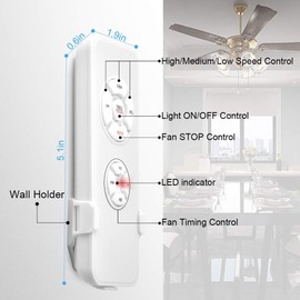 Ceiling Fan Remote Control Kit, Timing Wireless Remote Control