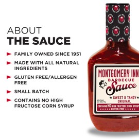 Montgomery Inn Barbecue Sauce (18oz) - 3 Pack | Sweet & Tangy Original