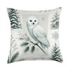 Elegant Winter Owl - Snowy Owl with Pine Trees Throw