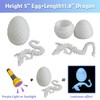 Glow 3D Printed Dragon Eggs with Dragon Inside- Glow in