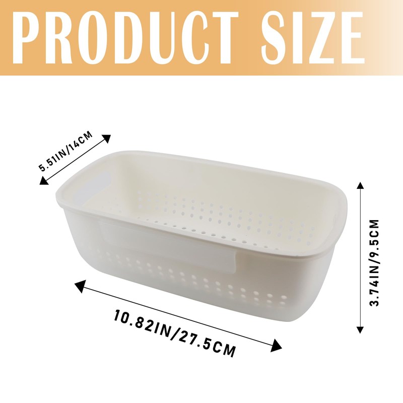 ZJIVQO Sinks Basket Kitchen Colanders Bowl Set Strainer Bowl 2-in-1
