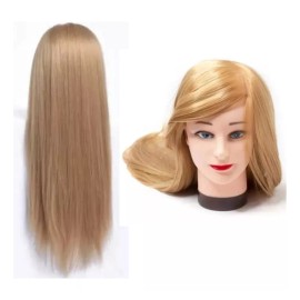 Lobo Cabezote Maniquí Cabello Sintético Extra Largo Marca Lobo