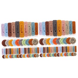 Operitacx Etiquetas Hechas a Mano Para Ropa 120 Piezas Etiquetas De Crochet En Relieve Accesorios De Bricolaje Para Costura Proyectos De Tejer Y Decoración De Sombreros