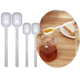 EIKS 4 sets Long Handle Teaspoons Measuring Spoons for Dry and Liquid Ingredients Use in Kitchen Cooking Baking Coffee