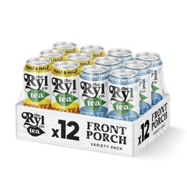 Ryl Iced Tea Front Porch Variety Pack, Sweet Tea and Half N' Half – Antioxidant Superblend, No Artificial Ingredients, Zero Sugar, Five Calories, Low Carb, Non-GMO, Made in the USA, 12-Pack, 16 Fl Oz