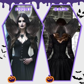 Wolancy Womens Evil Queen Hearts Stand up Collar Victorian Gothic Vampire Neck Collar Medieval Renaissance Standing Collar (Black, One Size)