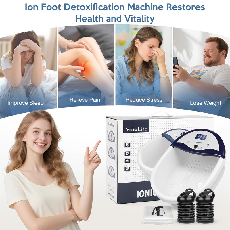 VnioLife Ionic Foot Bath Detox Machine, Ion Detox Foot Bath