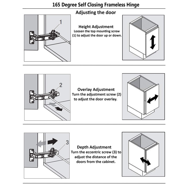 Berta (2 Pack) 165 Degree Lazy Susan Hinge, Frameless, CLIP