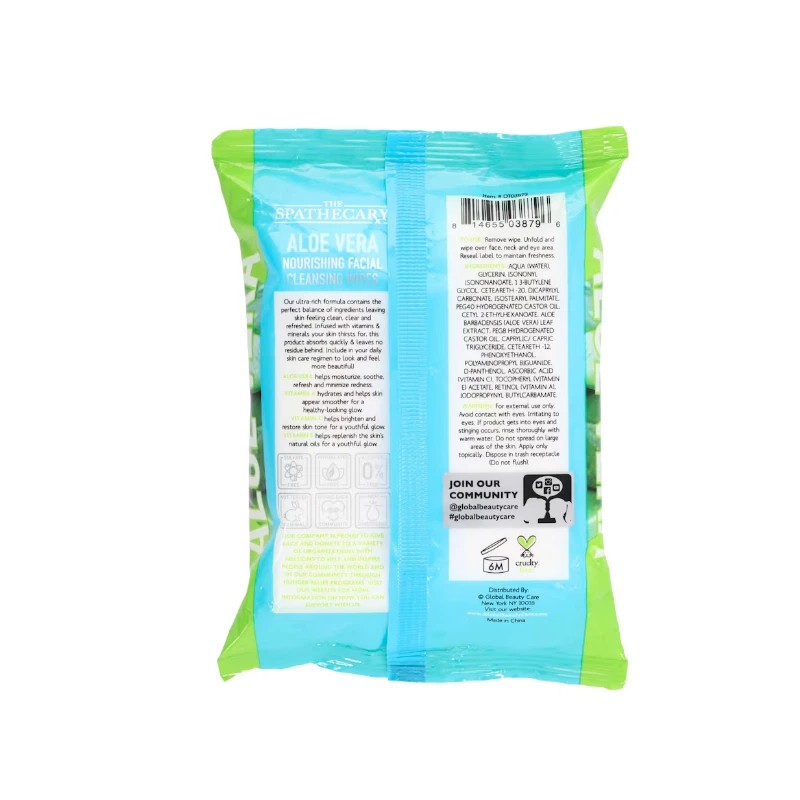 Global Beauty Care Aloe Vera Facial Wipes, 25 ct. Each