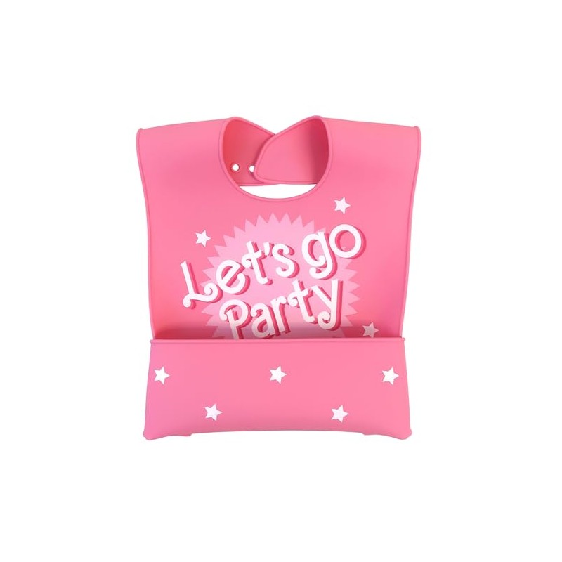 Neat Solutions Let's Go Party Fold-Down Crumcatcher Bib, 6+ Months,