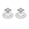 DACUAN 2PCS Toilet Push Button Flush Replacement,Flower Shape Toilet Press