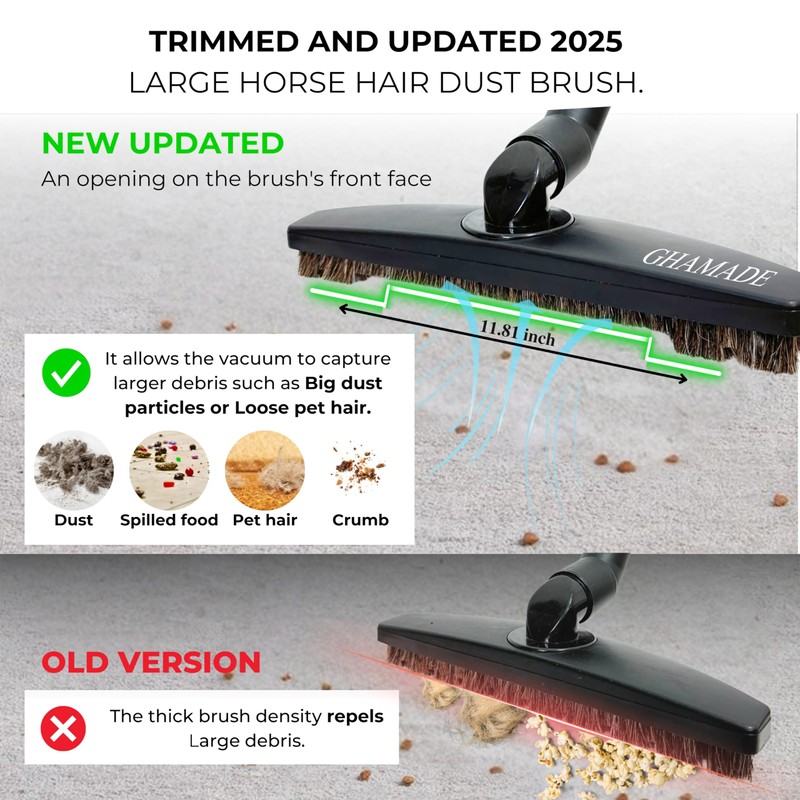 Universal Vacuum Attachments & Brushes Kit - Hardwood Floor Vacuum