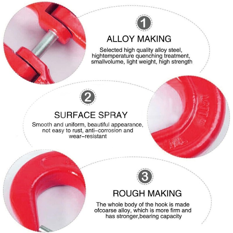 2Pcs Sling Hook with Hammerlock, Caravan Trailer Chain Connecting Extend