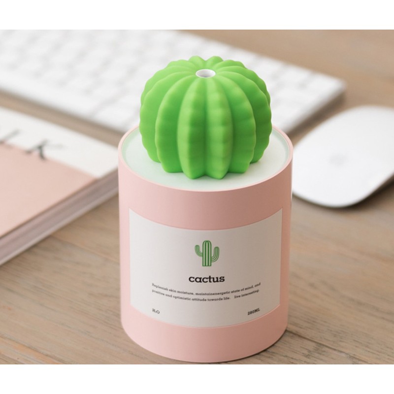 UODBUYO Mini Humidifier, 280ml USB Cool Mist Portable Cactus Air