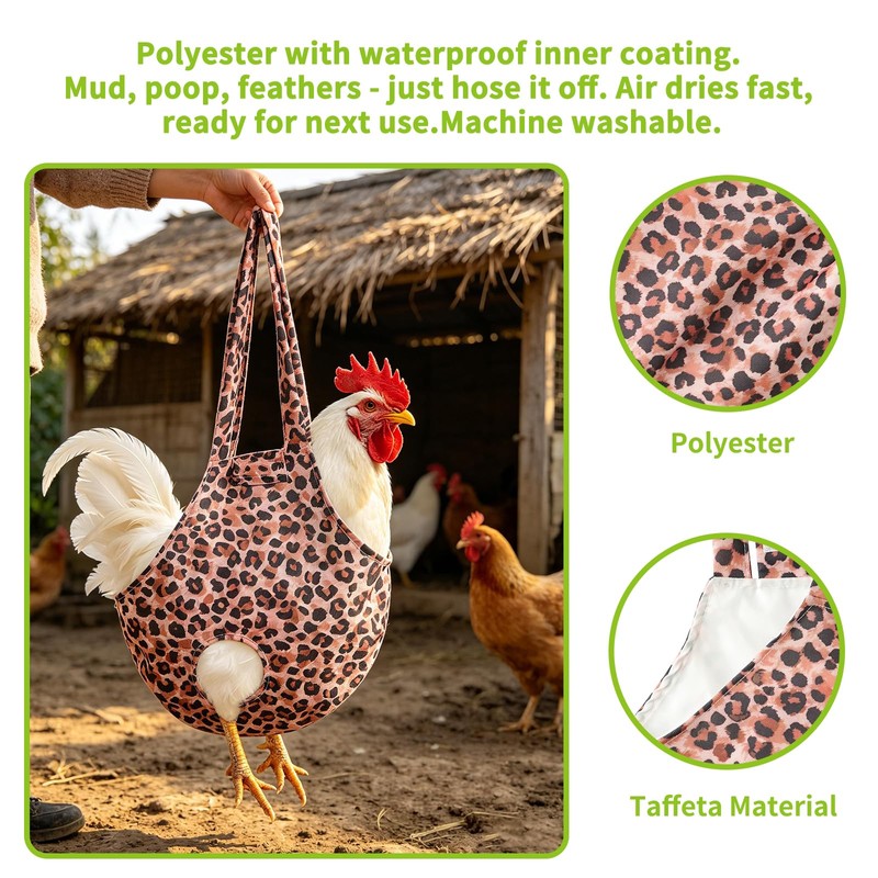 NeoBusy2 Pack Chicken Holder Bag with Leopard Print – Chicken