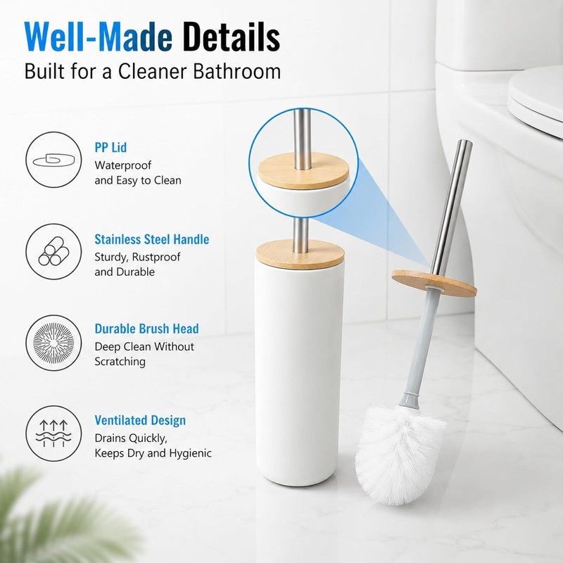 Cepillo para inodoro con soporte antiolor – EVERZONE MT