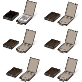 KIWIFOTOS 12 Pack CFexpress Type-B/XQD Memory Card Case Translucent Black Plastic Storage CFB Anti-Shock Card Holder