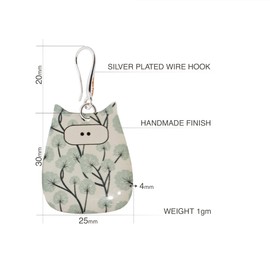 Niedlich Katze Eule Ohrringe Hängend Schmuck für Damen (Stil 13 - Schwarz und Weiß)