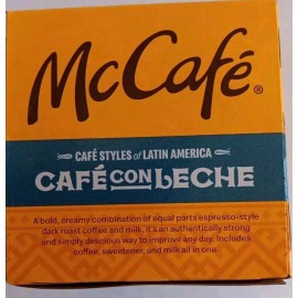 Mc Cafe 10 McCafe Espresso-Style CAFE CON LECHE Keuring Single Serve  K-Cup Coffee Pods