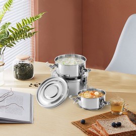 3 Sets Kitchen Food Containers Airtight Stainless Steel Food Storage Containers