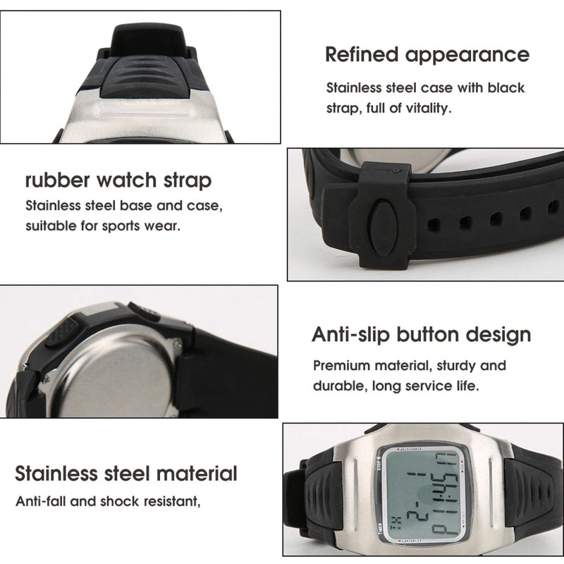 EVTSCAN Football Soccer Referee Watch, Heavy Duty Sport Watch Band,