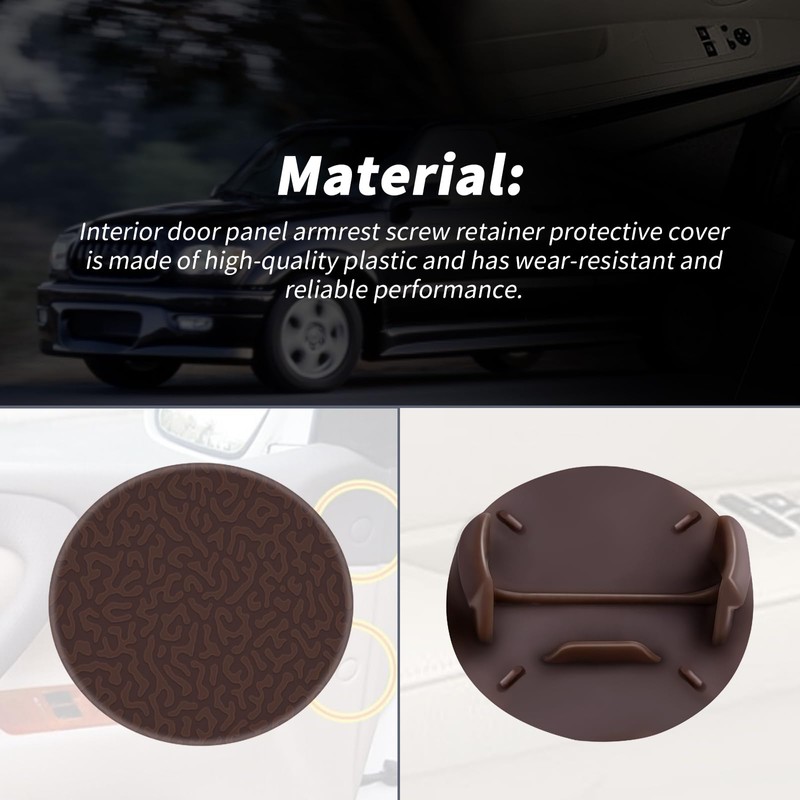 Interior Door Panel Armrest Screw Retainer Protective Cover Compatible with
