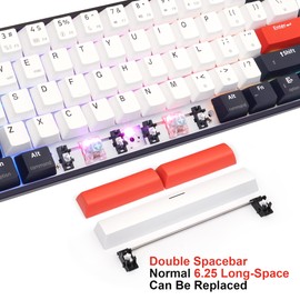 MOLGRIA SKYLOONG GK61 Dual-Space RGB Backlit Gaming Keyboard with Hot Swappable Brown KTT Machinery Switches and Double-Shot Keycaps, QMK Set Tap-Hold Function Keys USB-C Wired Mechanical Keyboard