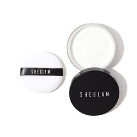 SHEGLAM Baked Glow Setting Powder Oil Control Loose Face Powder Translucent Pore-Less Flawless Smooths Fine Lines Glowy Powder - Translucent