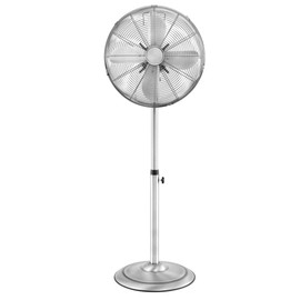 Tangkula 16-Inch Metal Pedestal Fan, Industrial Metal Standing Fan with Adjustable Height, 3 Speeds, 75° Oscillation & 20° Head Tilt, Floor Fan with Weighted Base for Living Room Bedroom Office