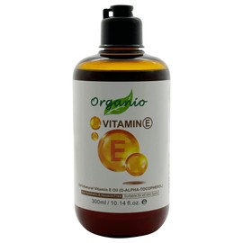 Natural Vitamin E Oil 100% Pure - (87% D-Alpha Tocopherol) Very thick Oil (300ml, Without Pump)
