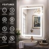 24x32 LED Bathroom Mirror with Lights – Anti-Fog, Dimmable, Backlit
