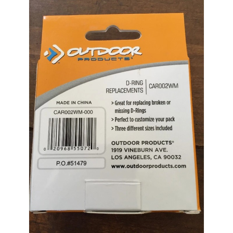 Outdoor Products D-Ring Replacements 3 Sizes BB7