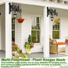 KEHOUXRE 4 Pack Plant Hanger Hook,Outdoor & Indoor Hanging Basket