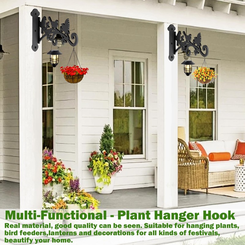 KEHOUXRE 4 Pack Plant Hanger Hook,Outdoor & Indoor Hanging Basket