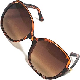 Berkut Women's Big Lens Sunglasses, Large, Fashionable Glasses, Small Face, Lightweight, 3. Demi × brown half